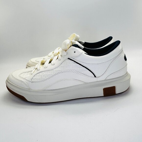 AX Armani Exchange Sneakers with Logo Mens Size 12 Off White Navy Casual Shoe - Picture 6 of 14